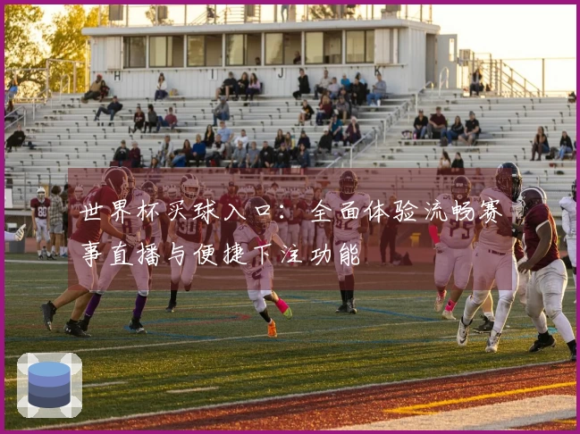 世界杯买球入口：全面体验流畅赛事直播与便捷下注功能